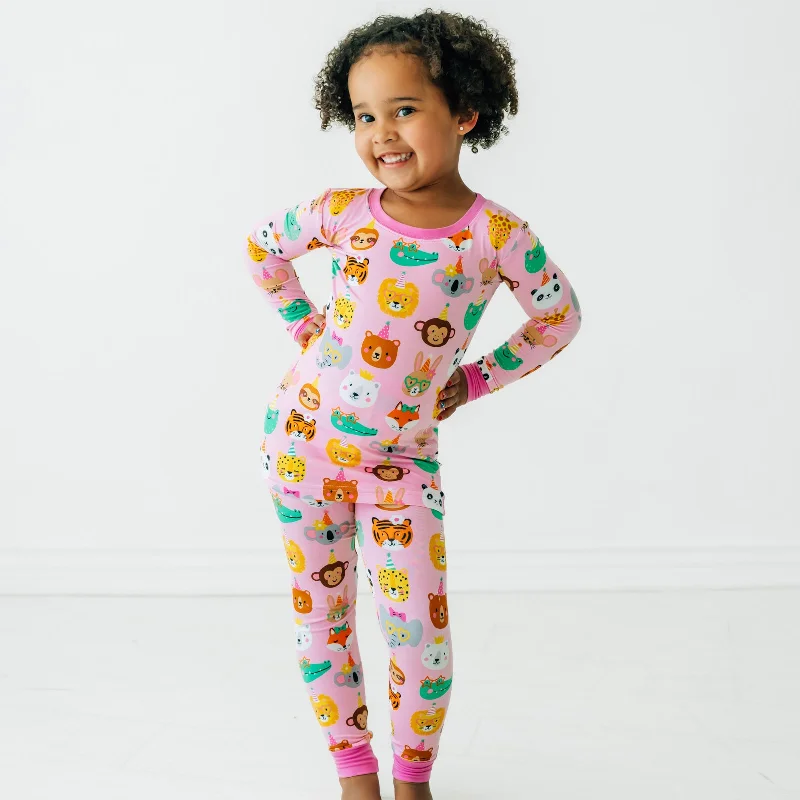 Pink Party Pals Two-Piece Pajama Set