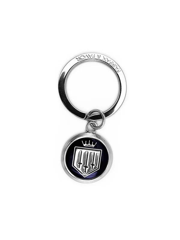 Metal Key Ring - Navy