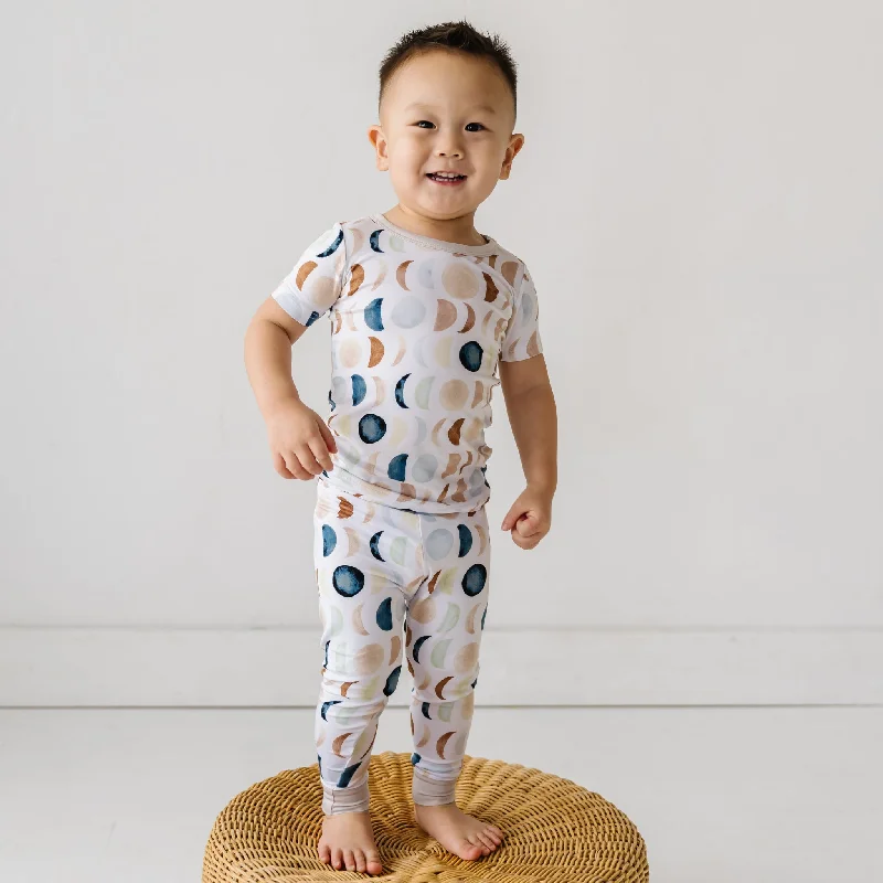 Luna Neutral Two-Piece Short Sleeve Pajama Set