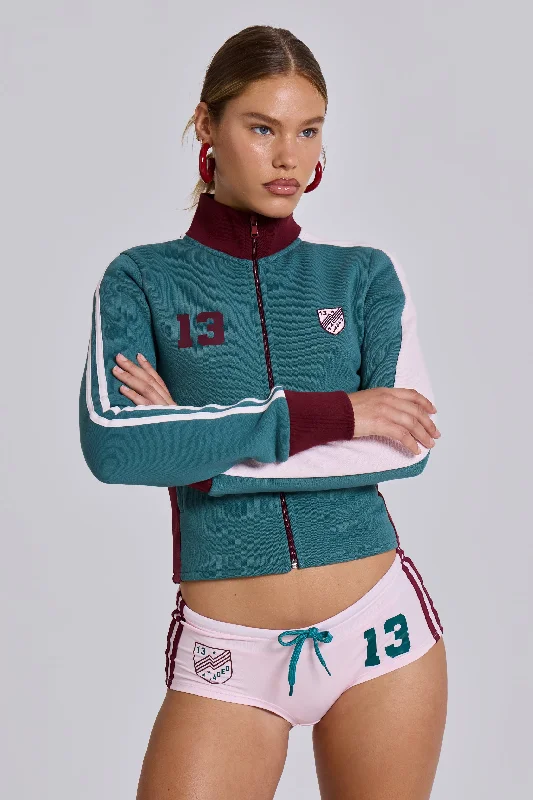 Teal Green No.13 Football Track Top