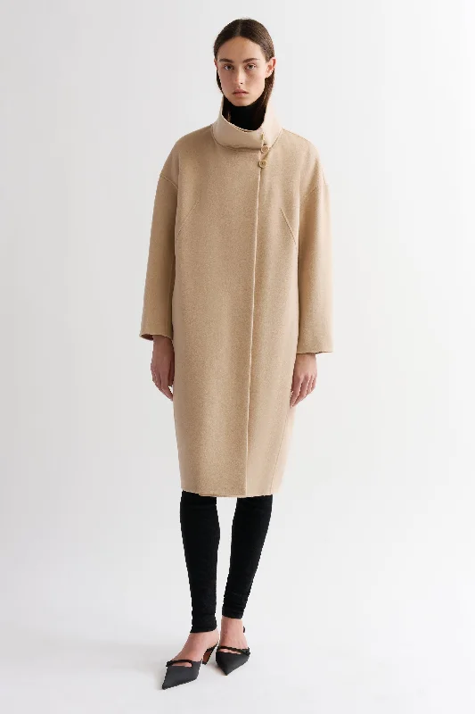 CASHMERE FUNNEL NECK COAT