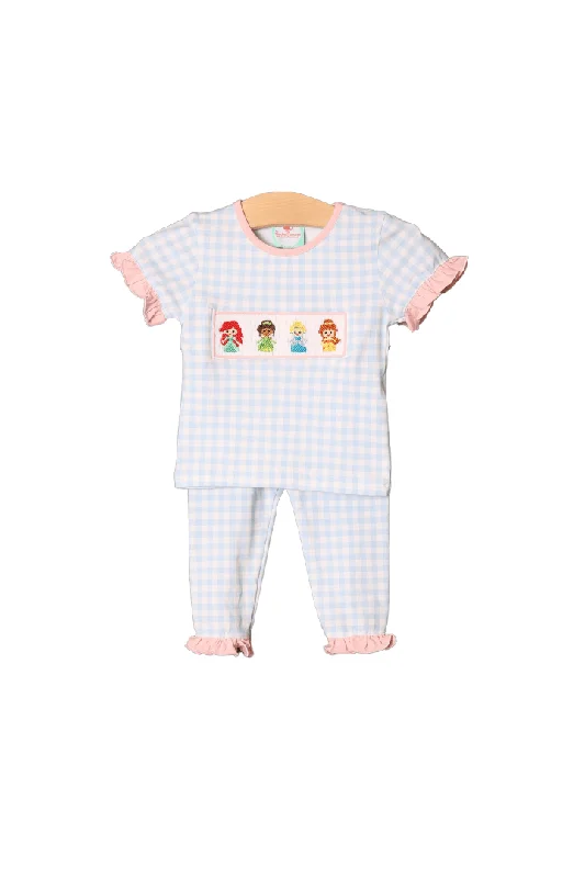 Smocked Princess Gingham Lounge Set