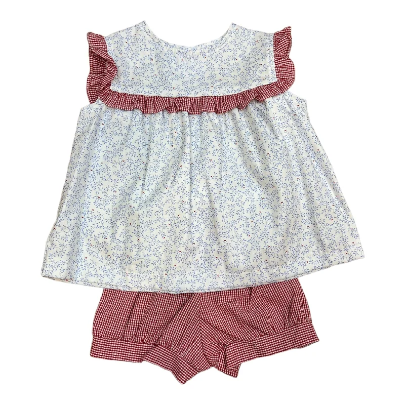 Blue Vine Girl Banded Short Set