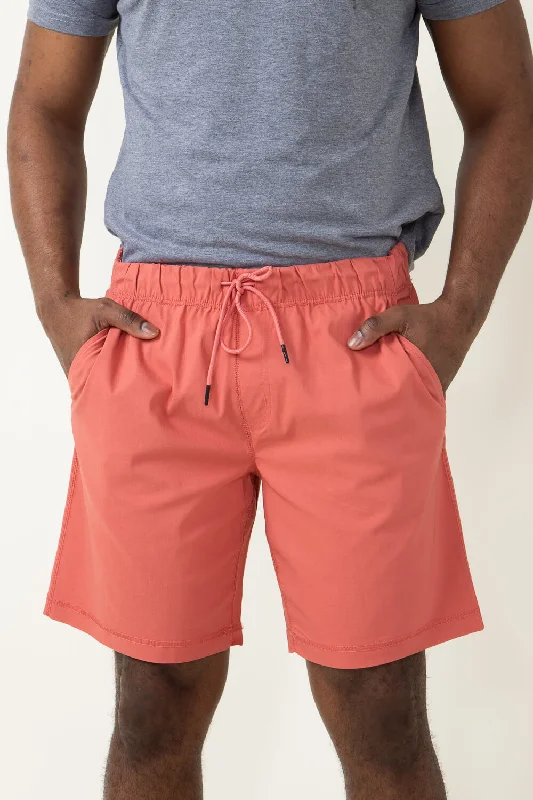 Copper & Oak Tech Pull On Shorts for Men in Red Orange | K2S510-657FADEDROSE