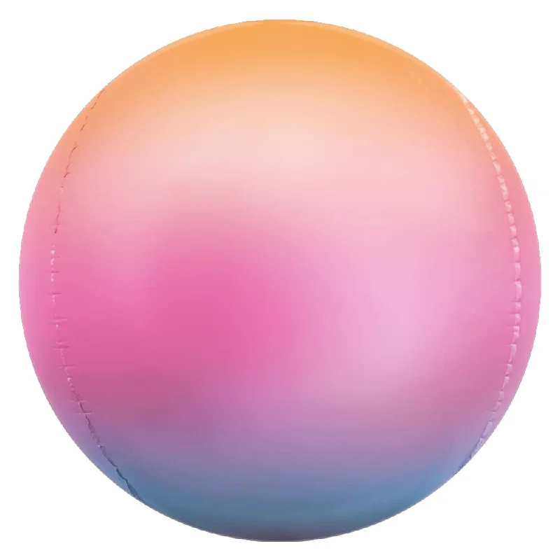 3D SPHERE - SATIN OMBRE LILAC PURPLE & PEACH