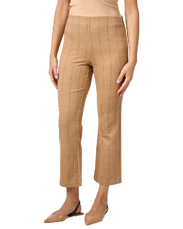 Ecru Prince Stretch Crop Flare Pant