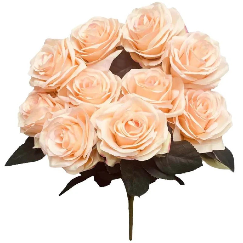 18 inch OPEN ROSE BUSH - PEACH