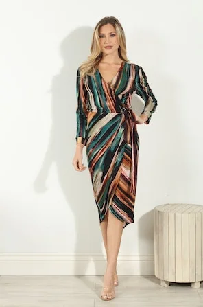 Long Sleeve Wrap Dress