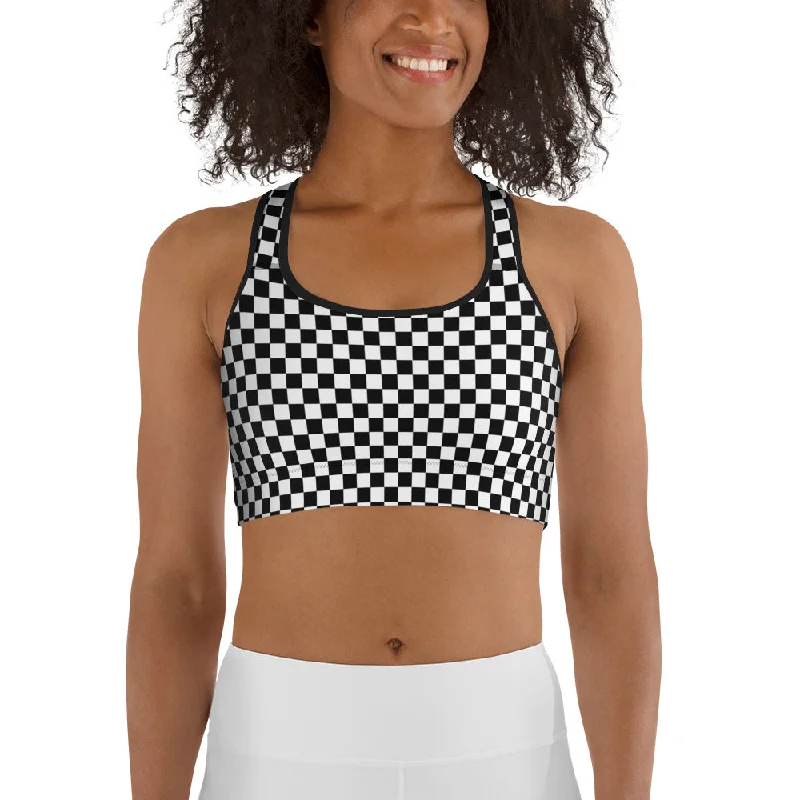 Checkered Sports Bra