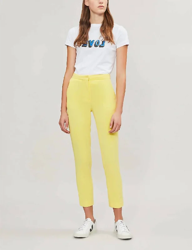 Women's Cropped Lemon Pants In Yellow