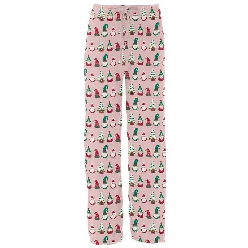 Women's Print Lounge Pants In Baby Rose Gnomes