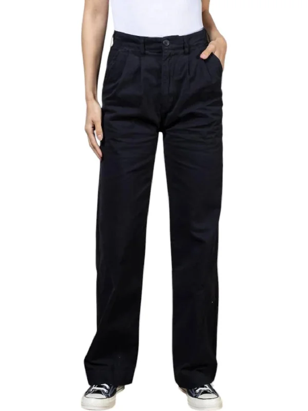 Ellery High Rise Wide Leg Trouser In Black