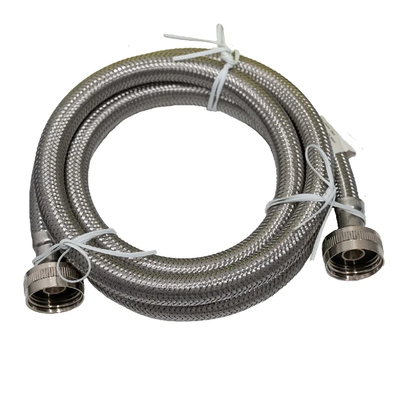 Braided Stainless Steel 3/4" FGH X 3/4" FHG 60" Washing Machine Hose