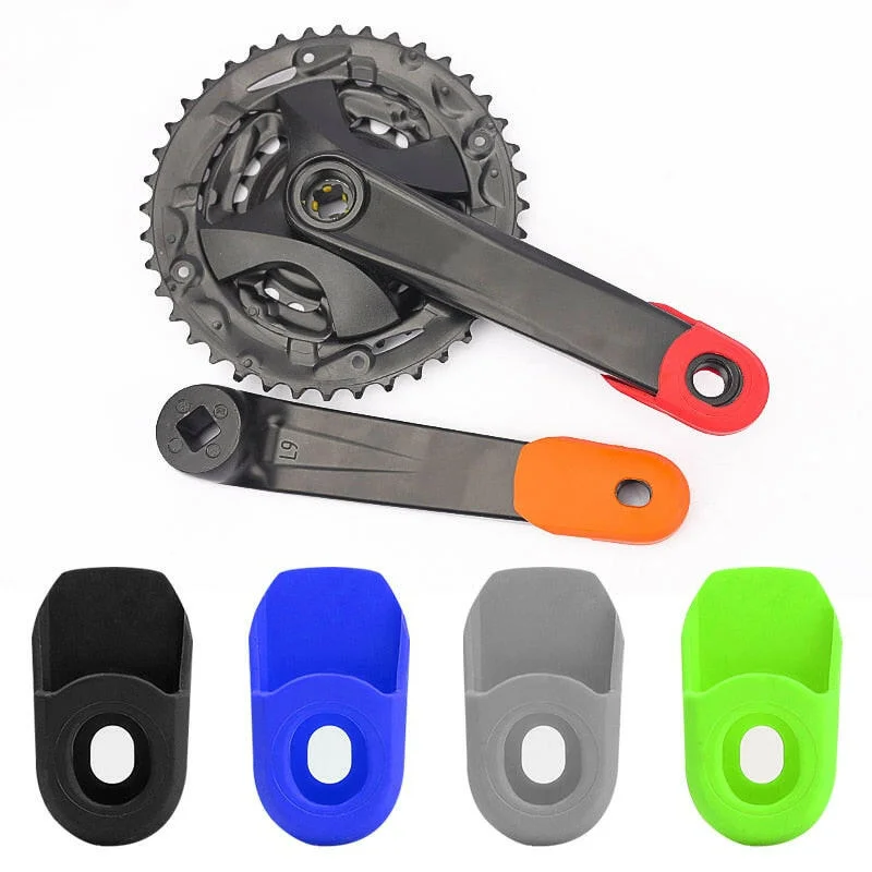 Leybcle Bicycle Crank Protector Carbon Crankset Silicone Gel Cover Protective Sleeve Bicycle Boots 2pcs Bicycle Accessories