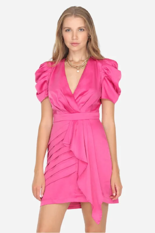 Adelyn Rae Karina Draped Skirt Mini Dress