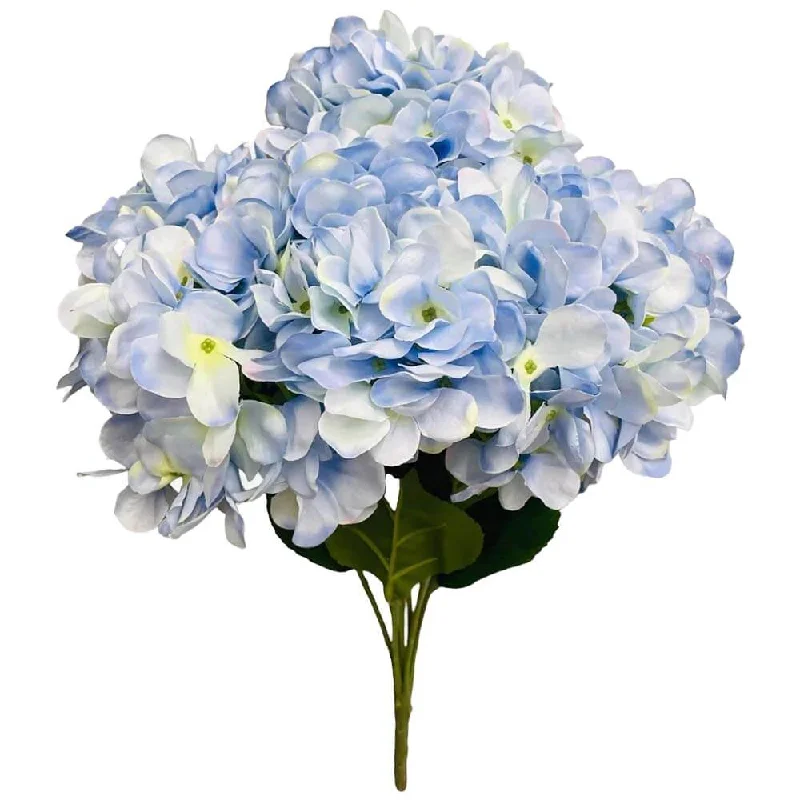 21 inch HYDRANGEA BUSH - BLUE & WHITE