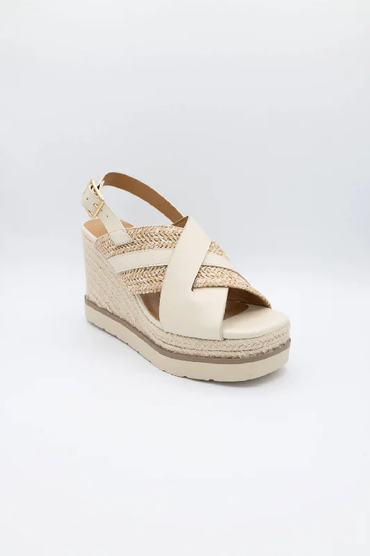 Soda Almo Rope Wedges for Women in Beige | ALMO-S BEIGE