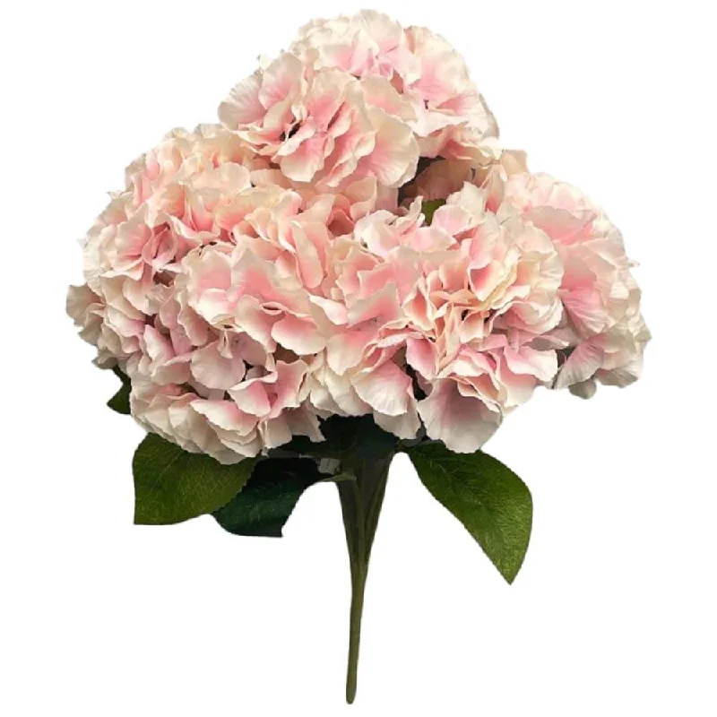 18 inch SILK PONGEE HYDRANGEA BUSH - PINK