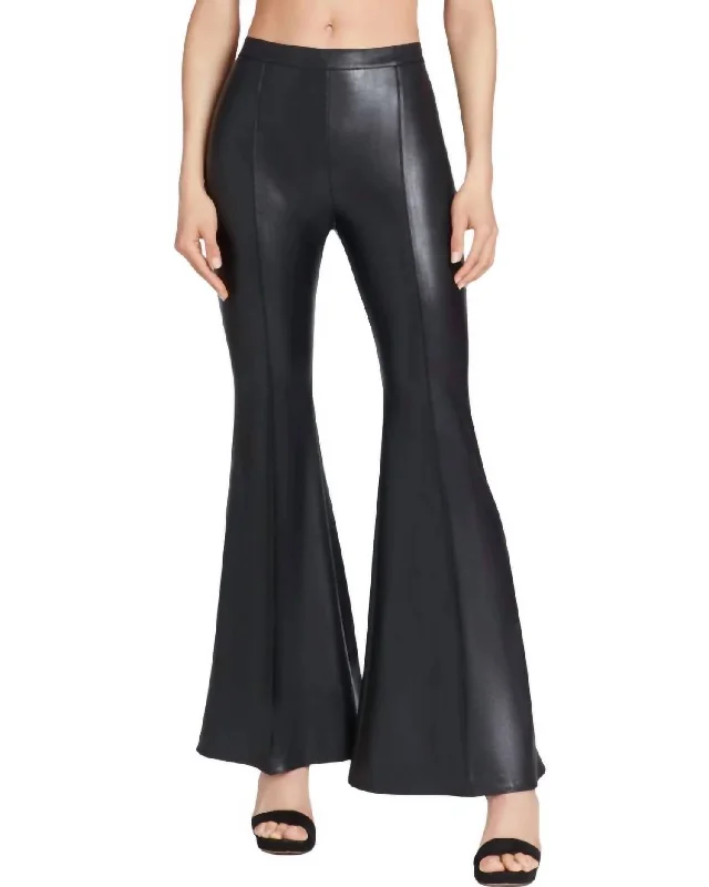 Hughes Faux Leather Pants In Black