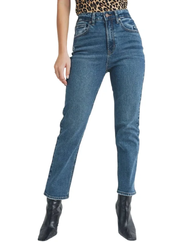 Classic Slim Straight Jeans In Blue