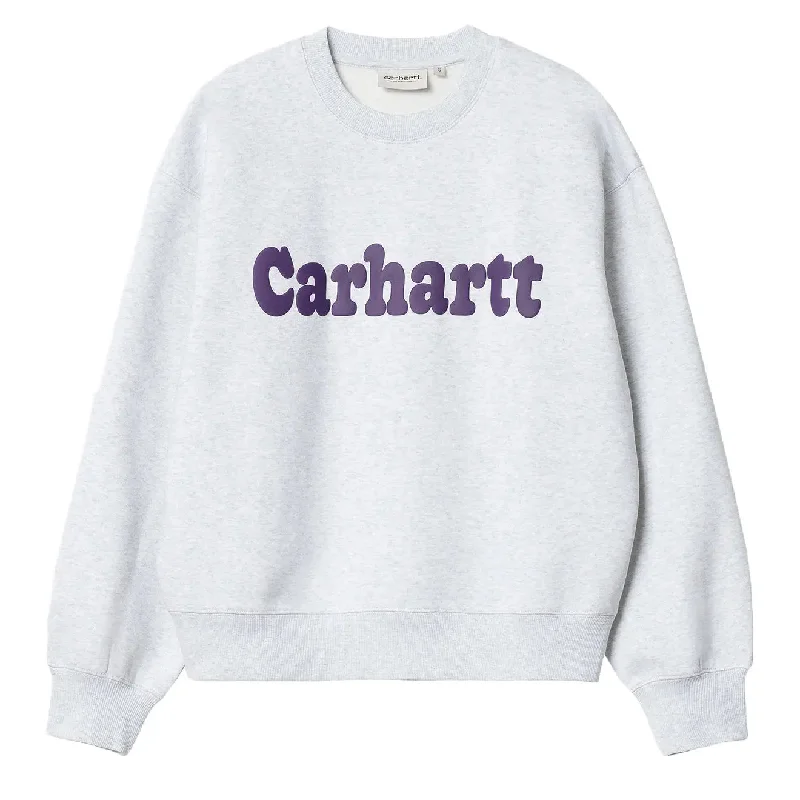 Carhartt WIP Womens Bubbles Sweatshirt Grey Heather / Cassis