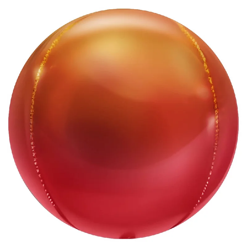 3D SPHERE - METALLIC OMBRE RED & ORANGE