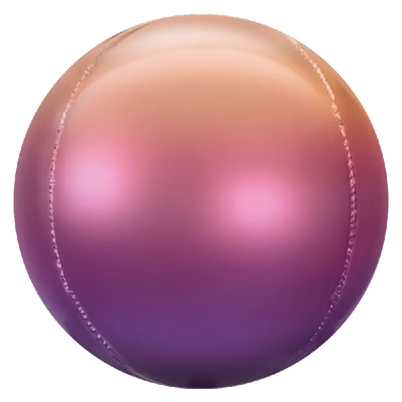 3D SPHERE - SATIN OMBRE ROSE GOLD & MAGENTA