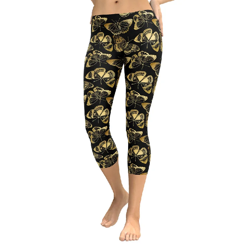 Gold Butterfly Capris