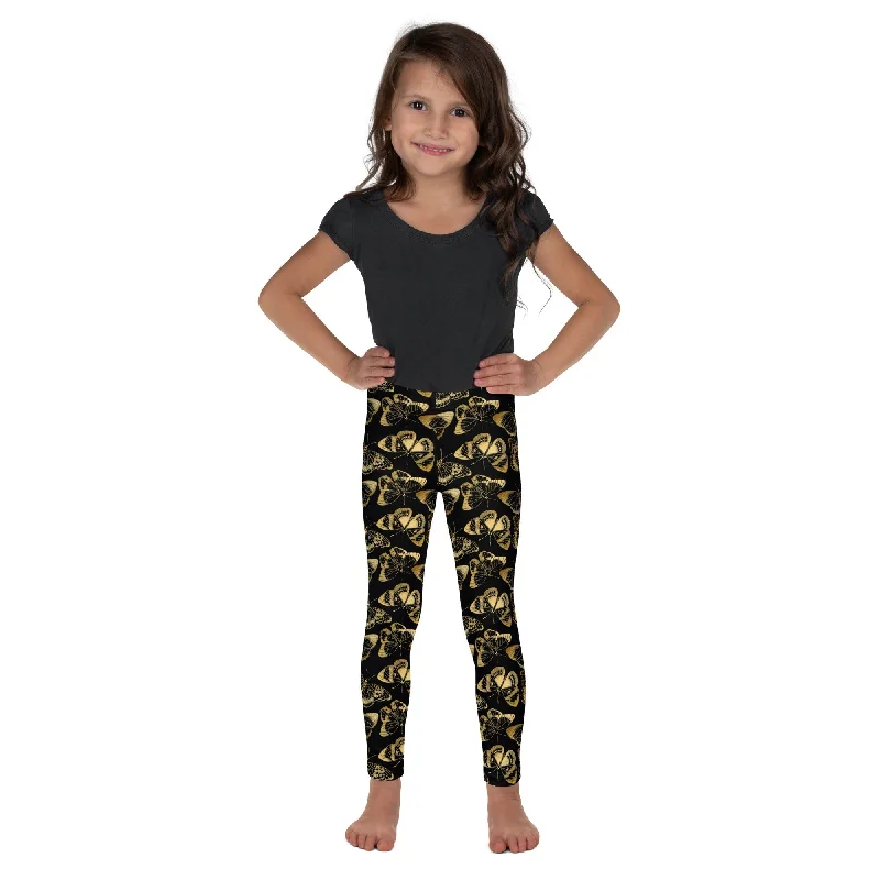 Gold Butterfly Kid's Leggings