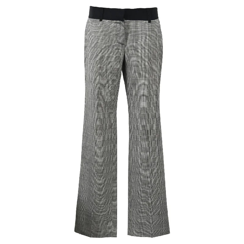 Dolce & Gabbana Check Trousers in Grey Wool