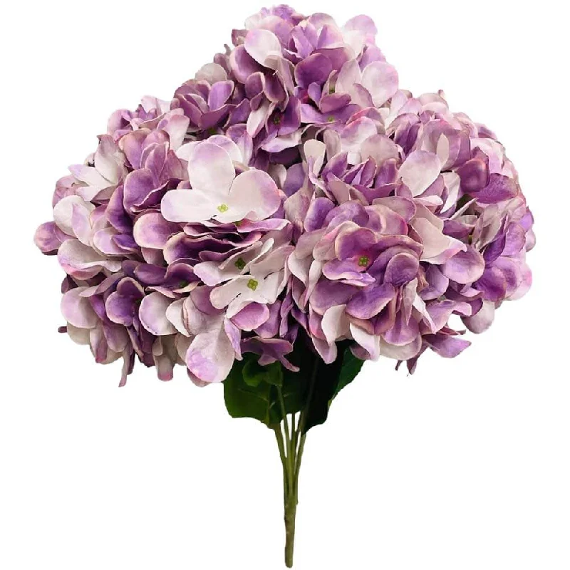 21 inch HYDRANGEA BUSH - LAVENDER