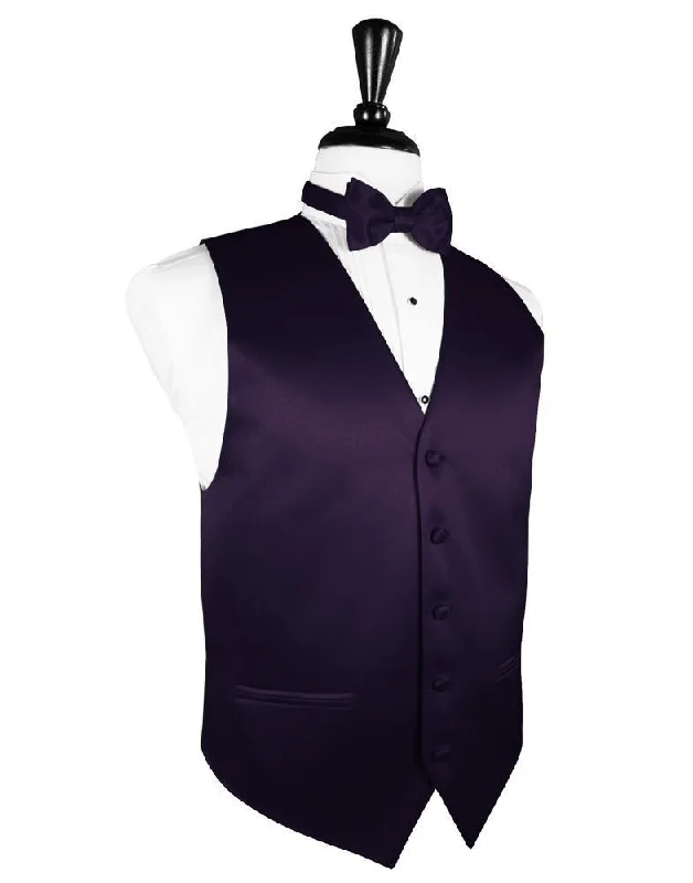 Amethyst Luxury Satin Tuxedo Vest