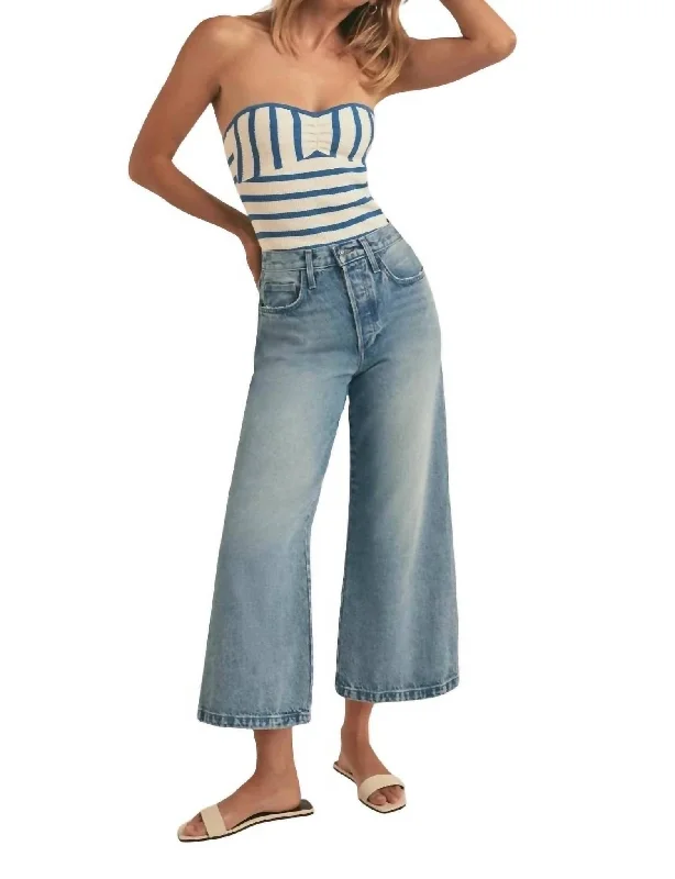 Masha Super High Rise Crop Jeans In Dublin