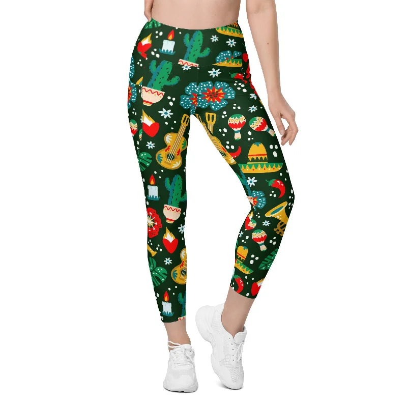 Cinco de Mayo Leggings With Pockets