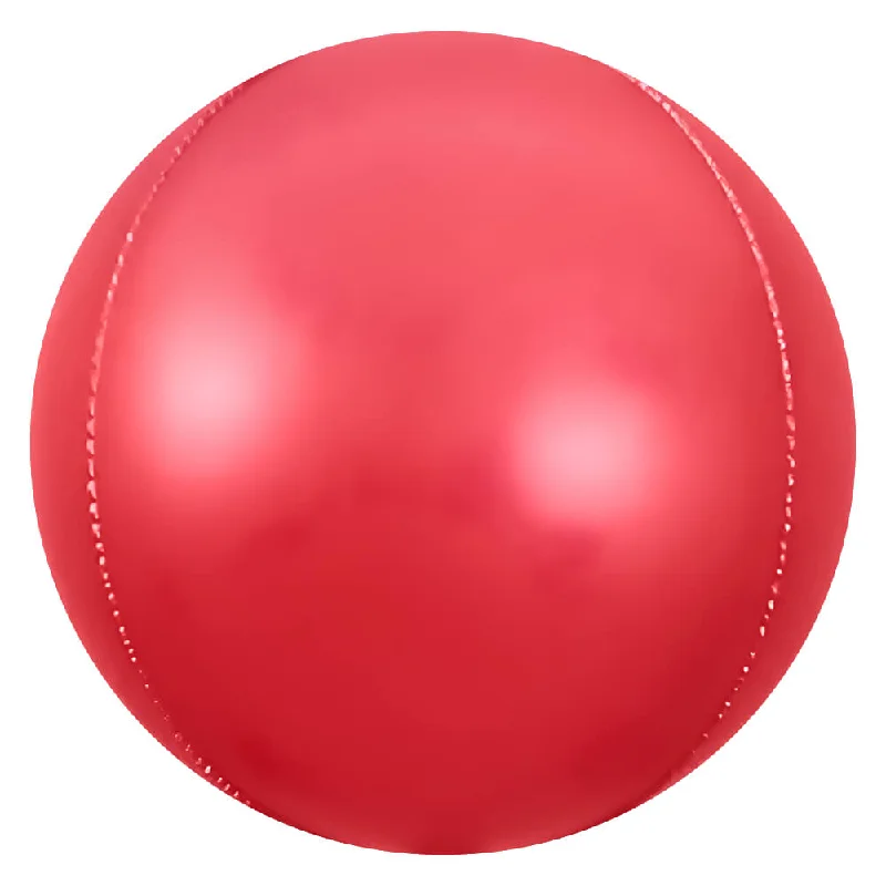 3D SPHERE - SATIN RED