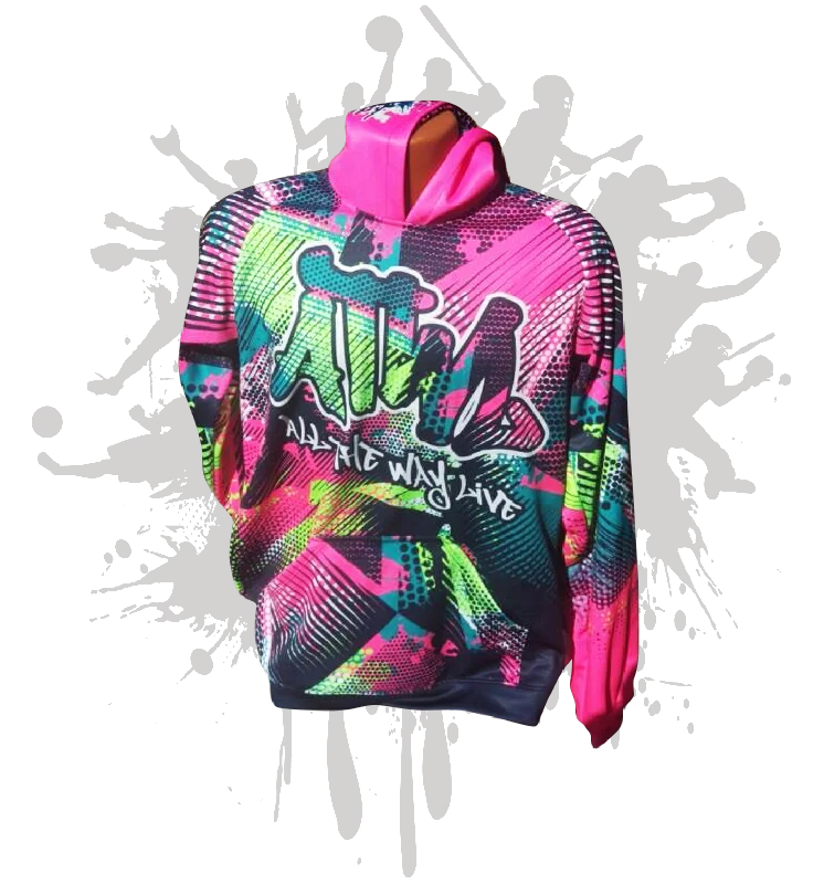 Complex Hoody Unisex PINK/NEON GREEN