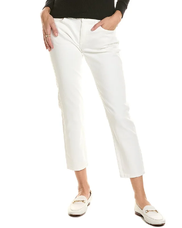 rag & bone Dre Low-Rise White Slim Boyfriend Jean