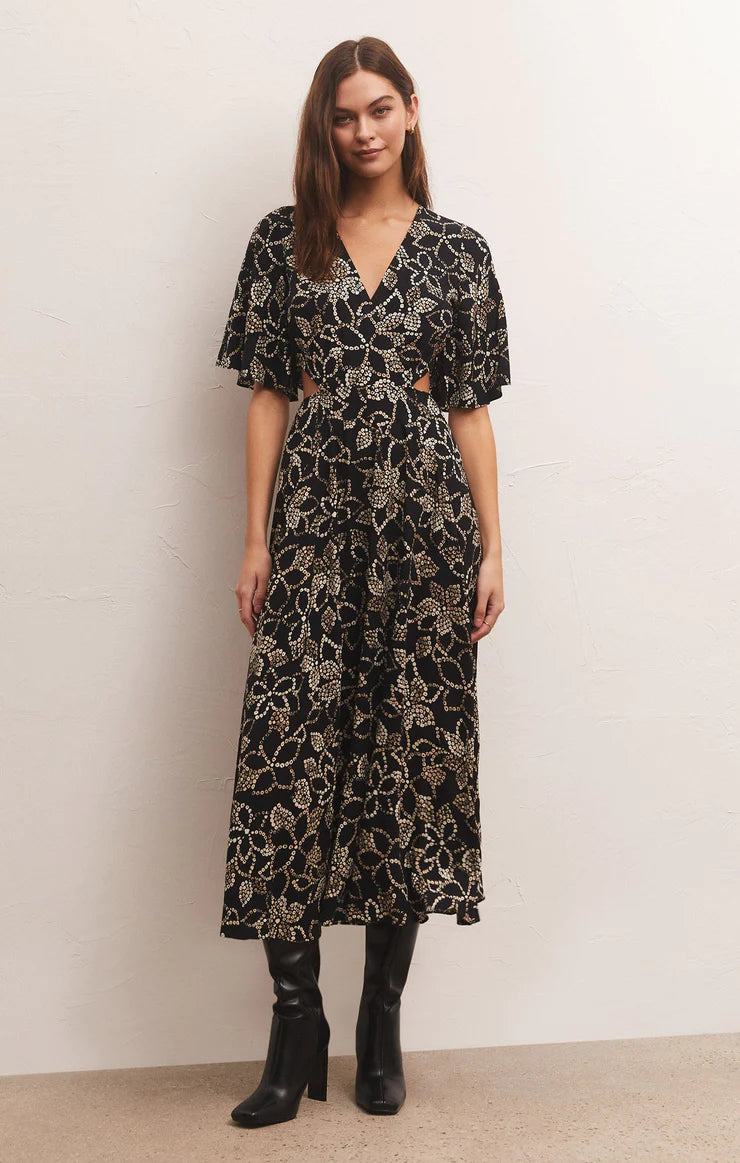 Iris Batik Floral Midi Dress | Batik