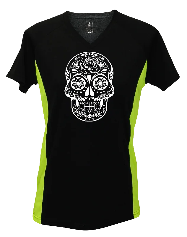 Women's Reflective Short Sleeve Shirt - Calavera