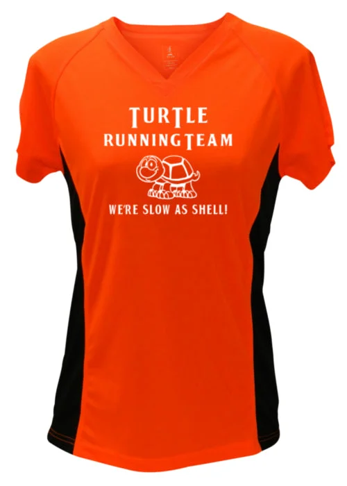 Women's Reflective Short Sleeve Shirt - Turtle Running Team