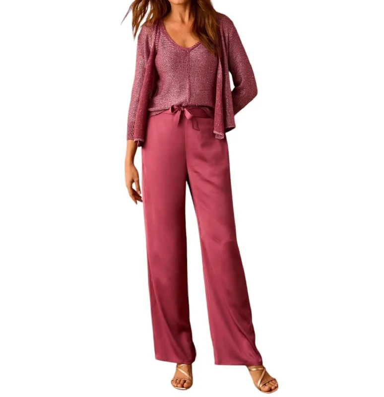 Crepe Wide Leg Pant In Terra