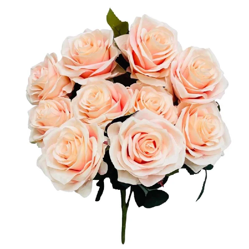 18 inch OPEN ROSE BUSH - BLUSH