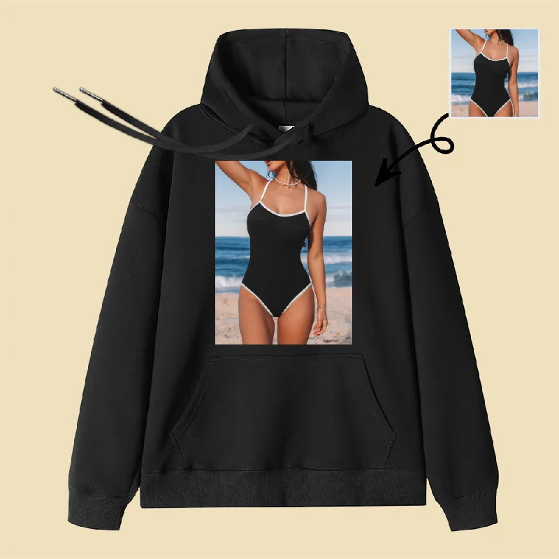 White Custom Hoodie Ladies Sexy Hot Photos Showing Her Body