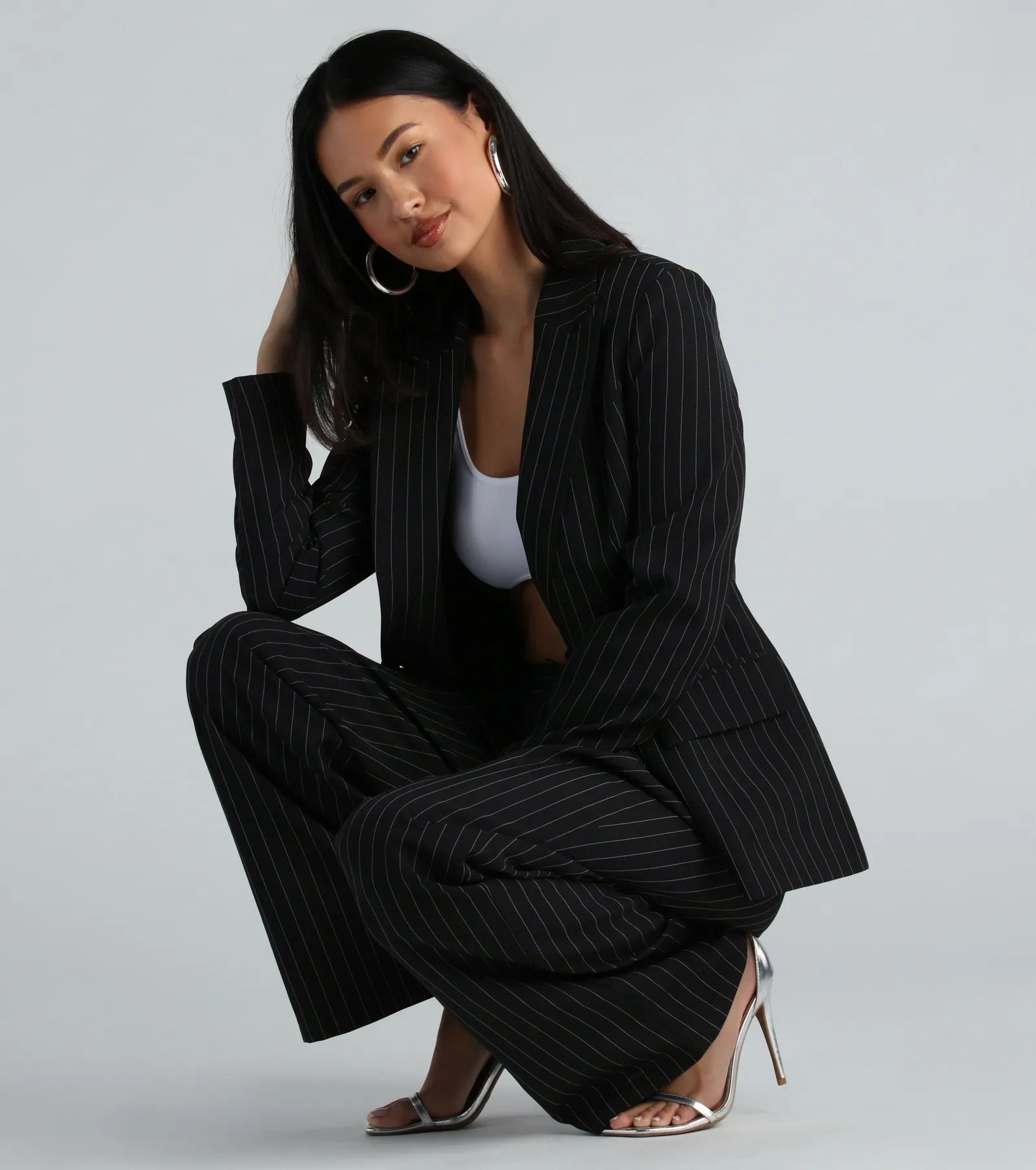 Iconic Vibes Pinstripe Blazer