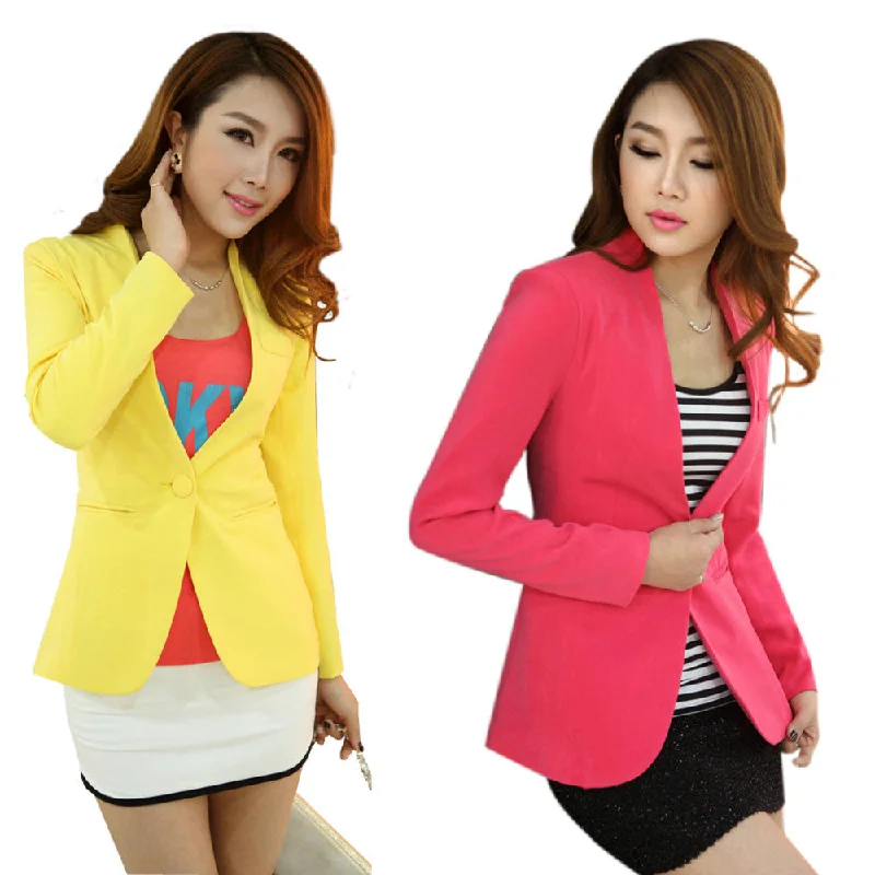 Top Elegant Double Breasted Short Design Clothes Blazer