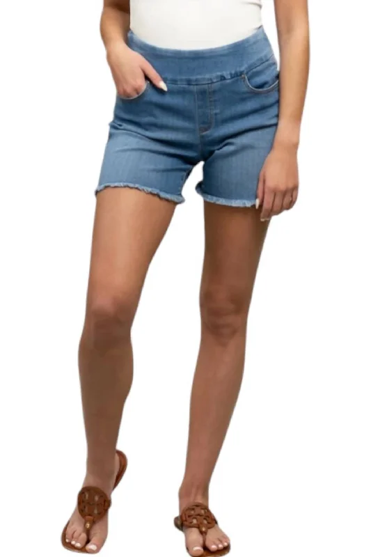 Fray Hem Short In Denim