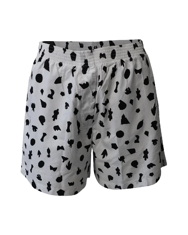 Maison Margiela Printed Shorts in Black and White